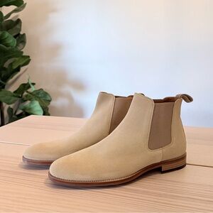 New Taft Jude Boot In Tonal, Men’s 41/8, Beige Suede